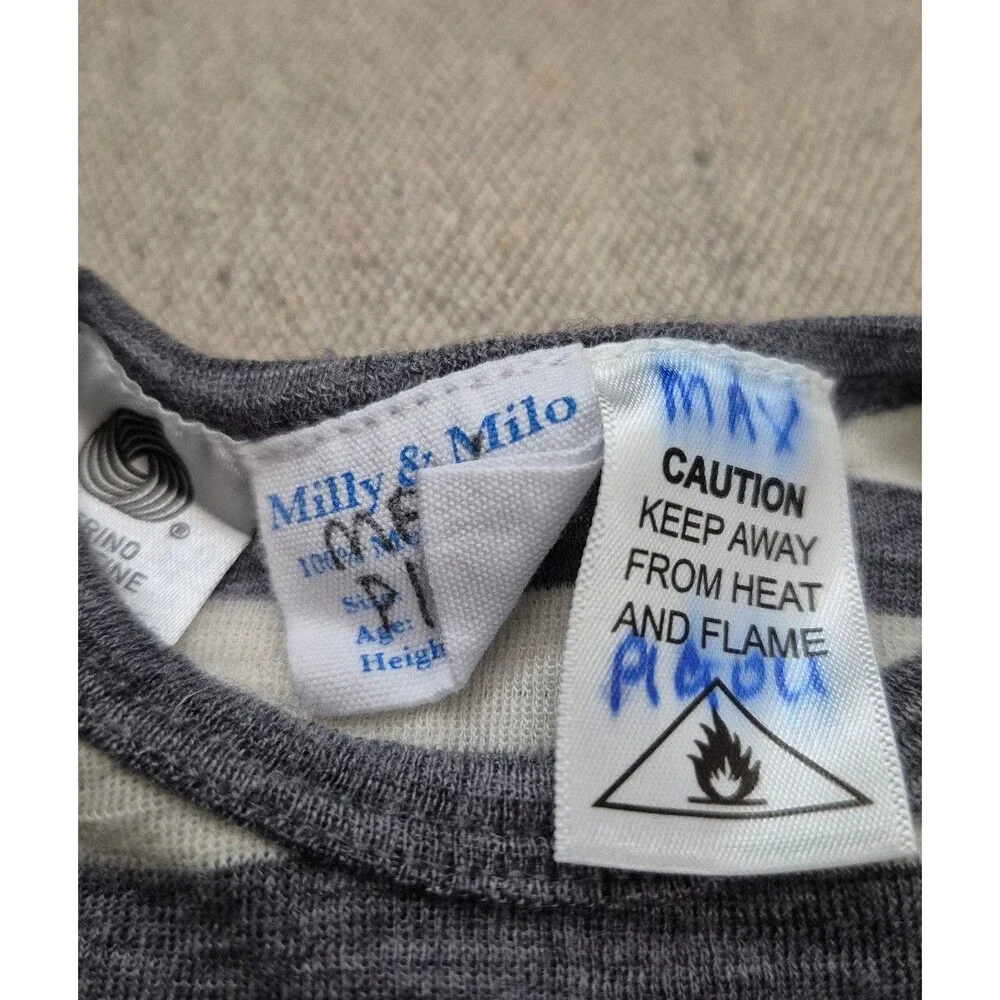 Milly and milo merino wool extra fine boys long sleeve size 6-12M